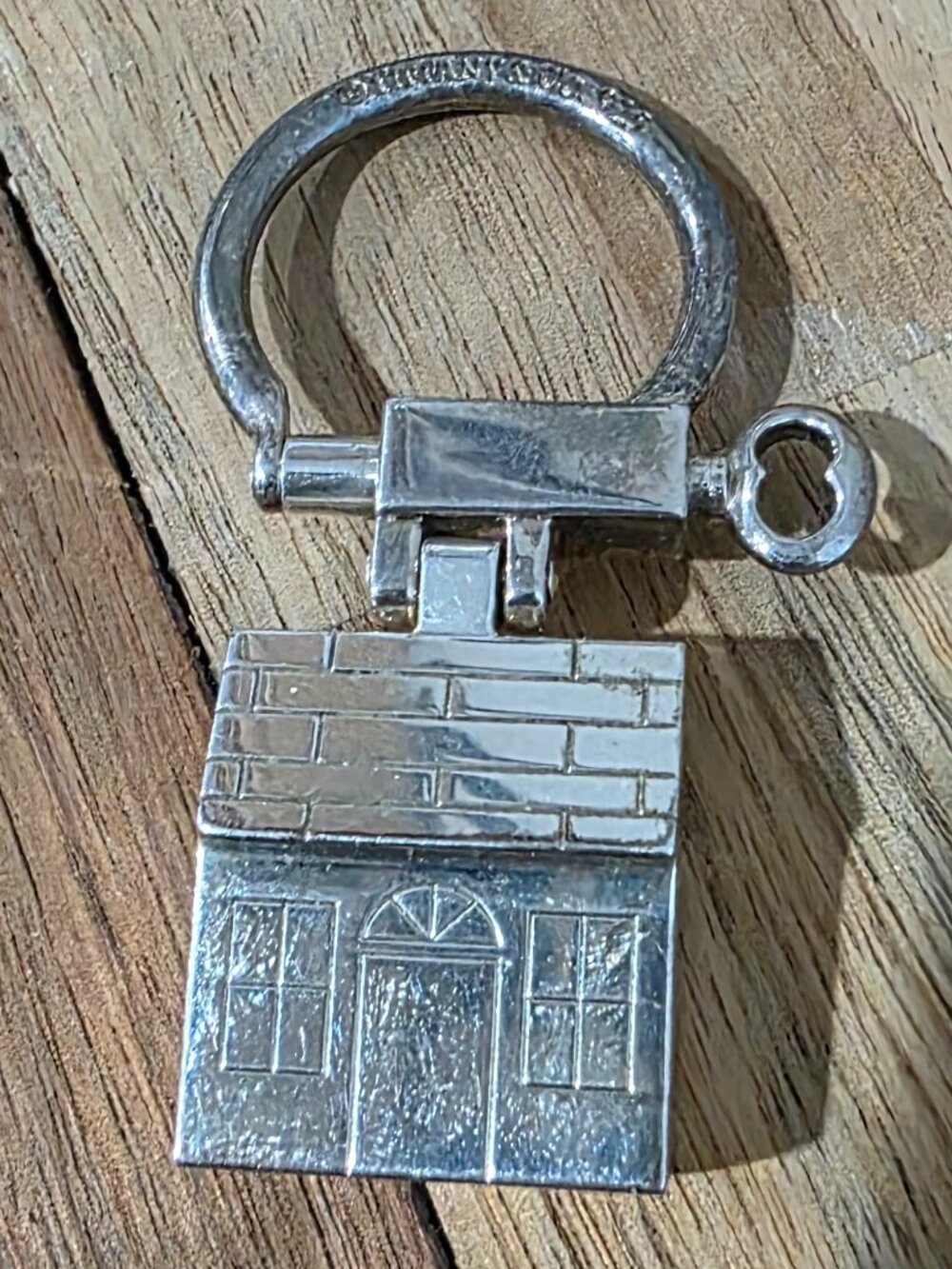 Tiffany & Co Silver House Home Keychain